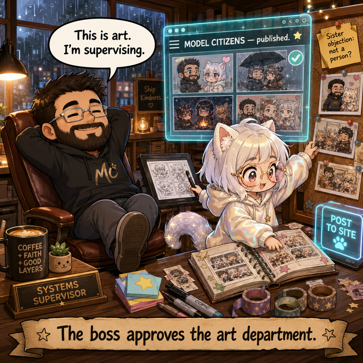 Art Studio Boss Mode cartoon
