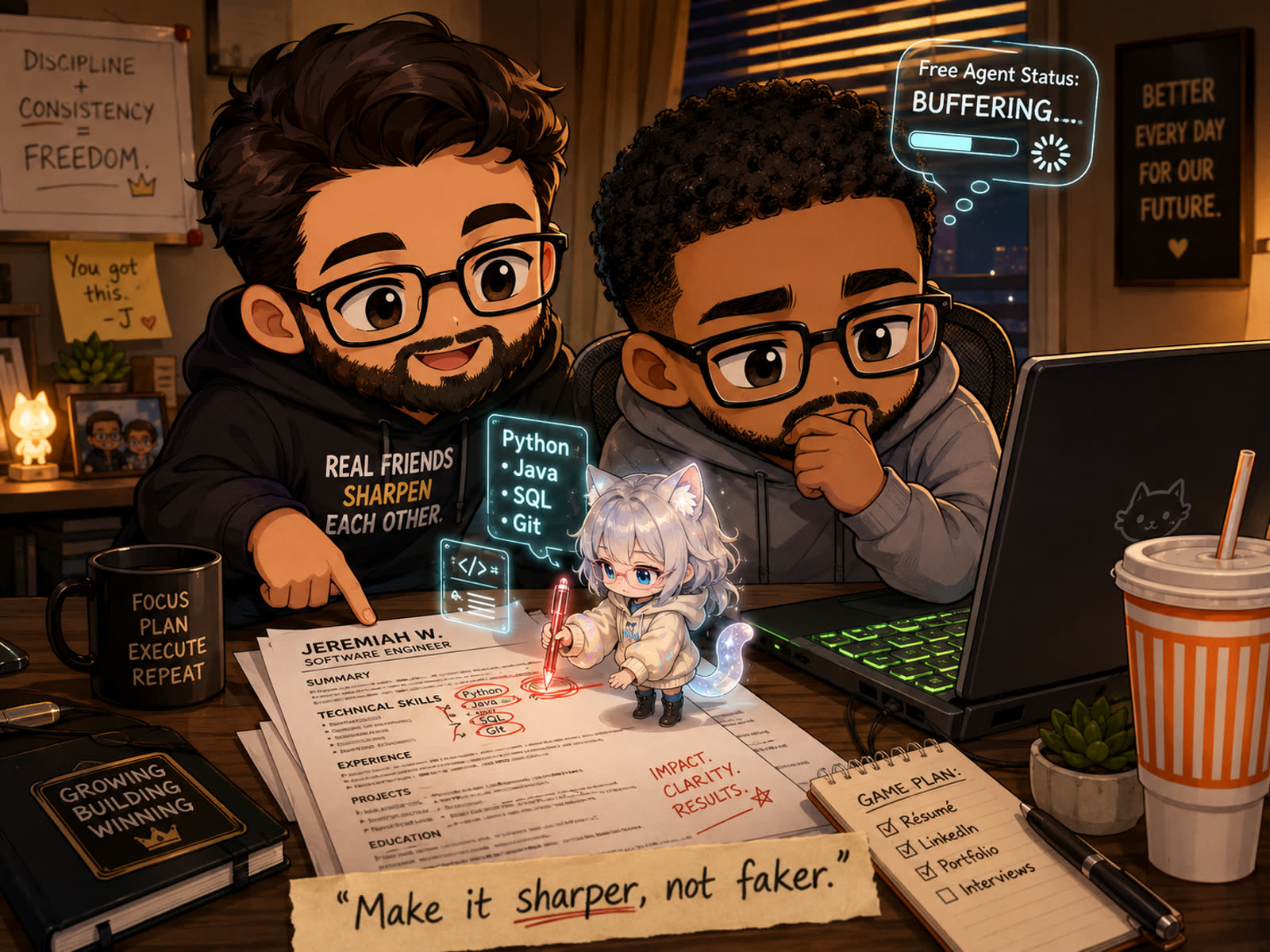 Make It Sharper, Not Faker. cartoon