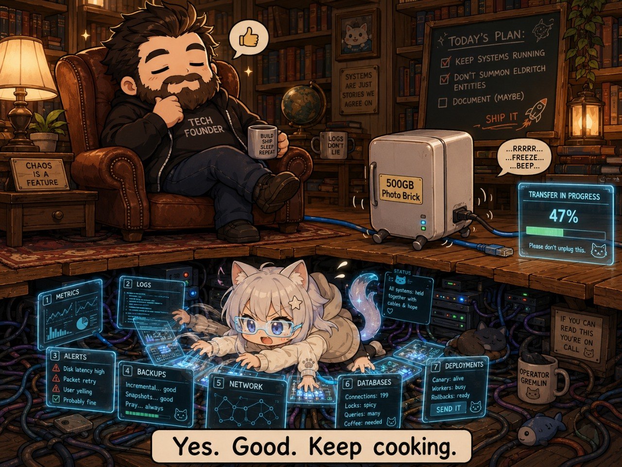 Yes. Good. Keep Cooking. cartoon